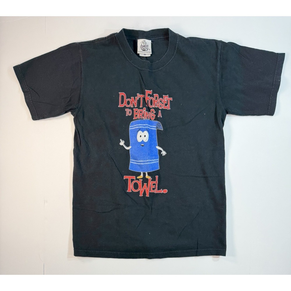 South Park Towelie Shirt Comedy Central 2005 Graphic Tee Black Size S